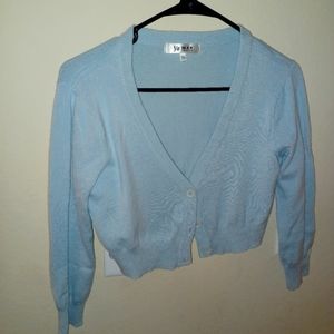 3 for $15 Light Blue Crop Cardigan